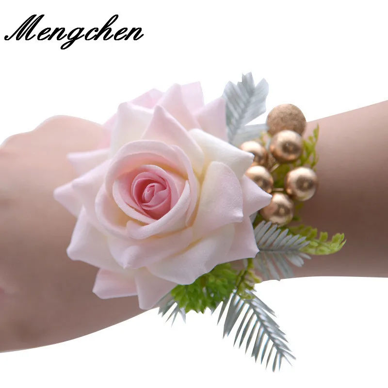 

Искусственные цветы цветок на запястье для подружки невесты сестры, Ручные цветы, свадебное украшение, свадебные подарки для гостей, выпуск...