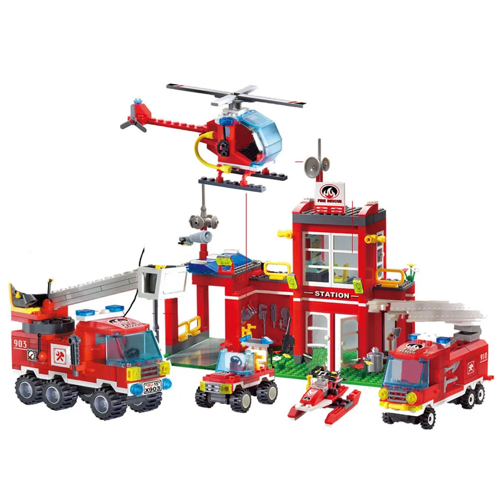 380 шт. детский Конструктор пожарная станция без коробки | Игрушки и хобби