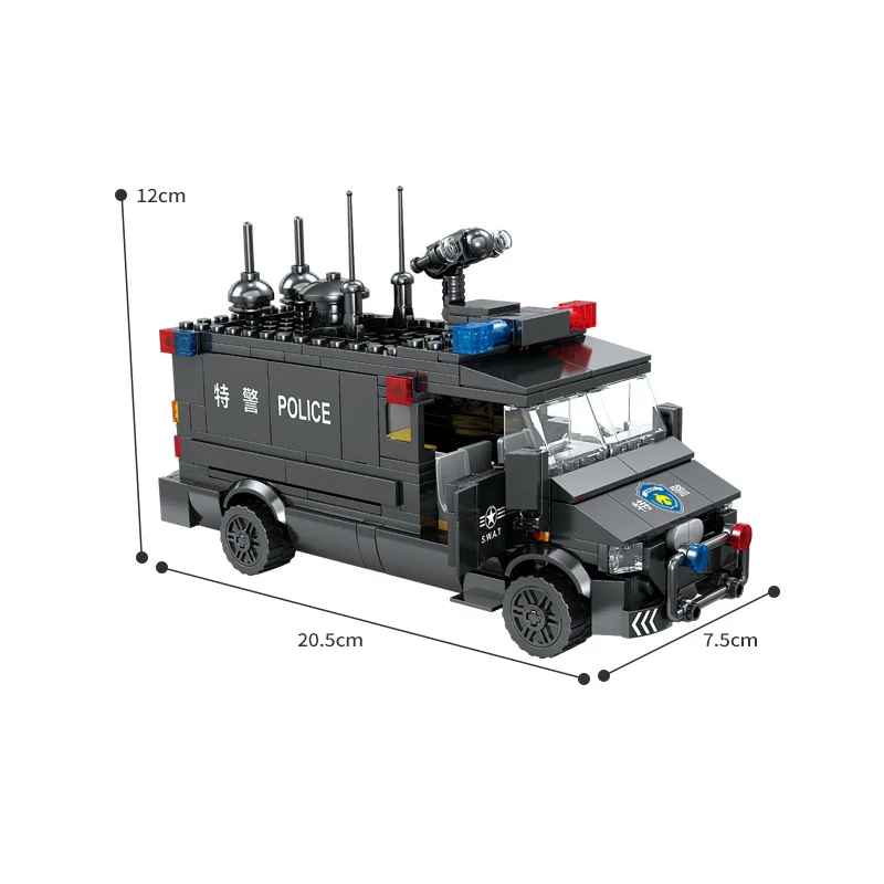 

409pcs Kaizhi 67283 City Guardian Police Series Special Police Communication Vehicle Building Block Assembly Toy Gifts