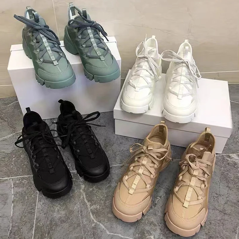 

High-Quality Ladies Running Shoes, Fashion Design Catwalk Thick-Soled Dance Shoes, Original ins Casual Sports Shoes Women34-40
