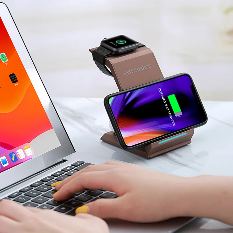 

15W 3 in 1 Wireless Chargers for iPhone 11 Pro XR XS Max 7 8 Samsung Huawei Fast Charging Station For Airpods 2/Pro Apple Watch
