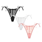 3 шт., женские кружевные трусики-стринги с заниженной талией