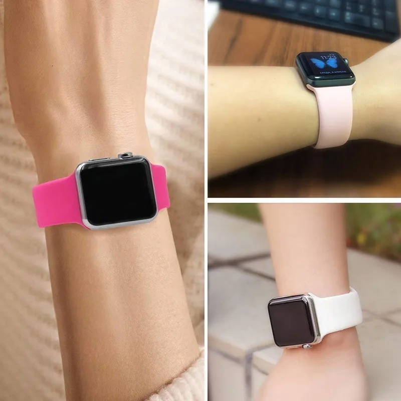 Силиконовый ремешок для Apple Watch 42 мм 5 4 3 iwatch ремешок 38 мм 44 мм 40 мм pulseira correa Браслет Смарт часы аксессуары петля
