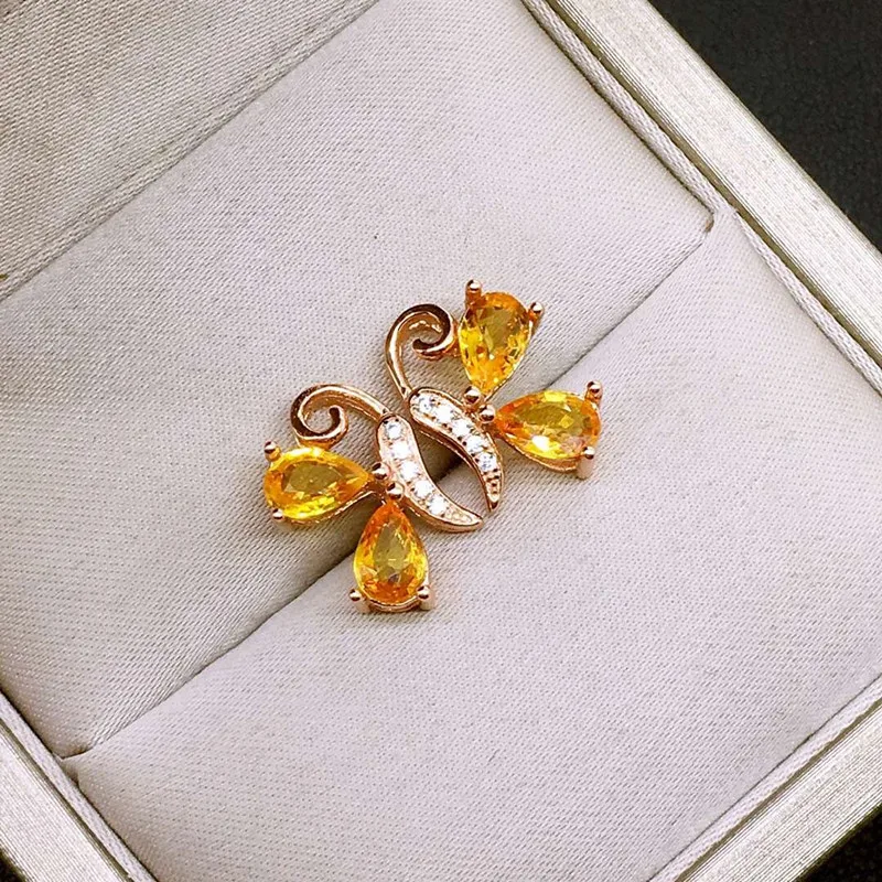 

Серьги-гвоздики из серебра 925 пробы с натуральным Цитрином