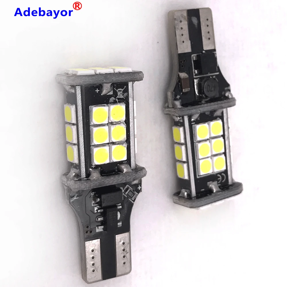 6 шт. супер яркий светодиодный CANBUS T15 W16W 921 912 3030 24 SMD без ошибок|Сигнальная лампа| |