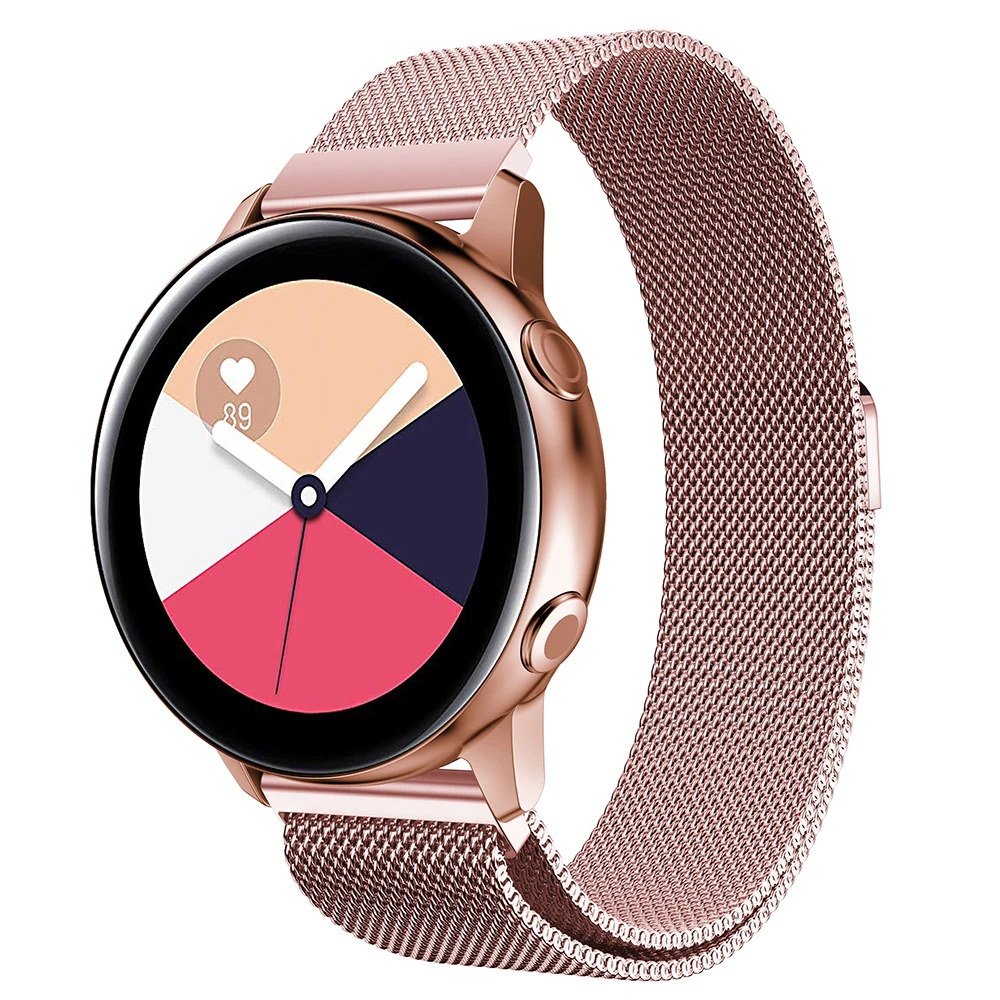 Ремешок для samsung Galaxy Watch Active 20 мм Миланская Петля Браслет ремешок Huami Amazfit Bip Замена