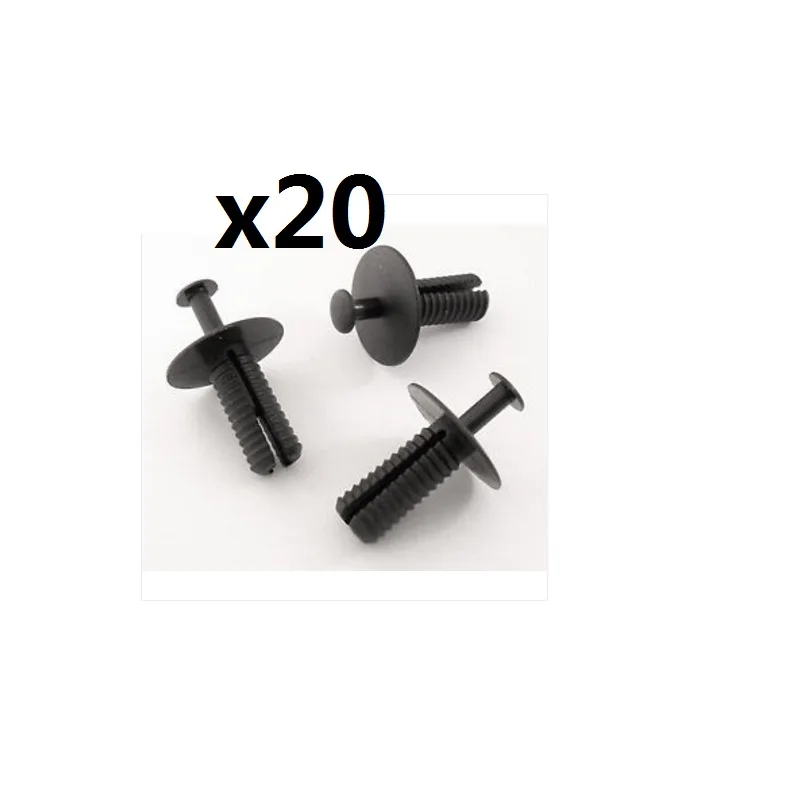 

20x For Ford Bumper & Splashguard Plastic Rivet Body Panel & Trim Retaining Clips