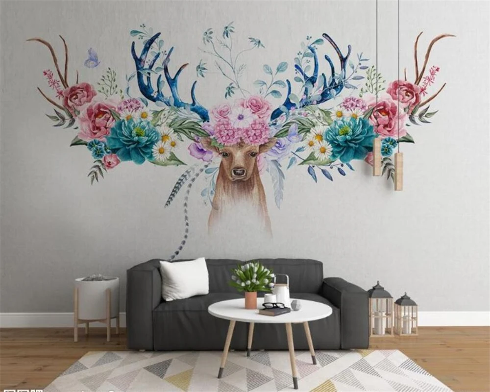 Фотообои 3D ручная роспись красота цветы розы декоративная живопись для спальни |