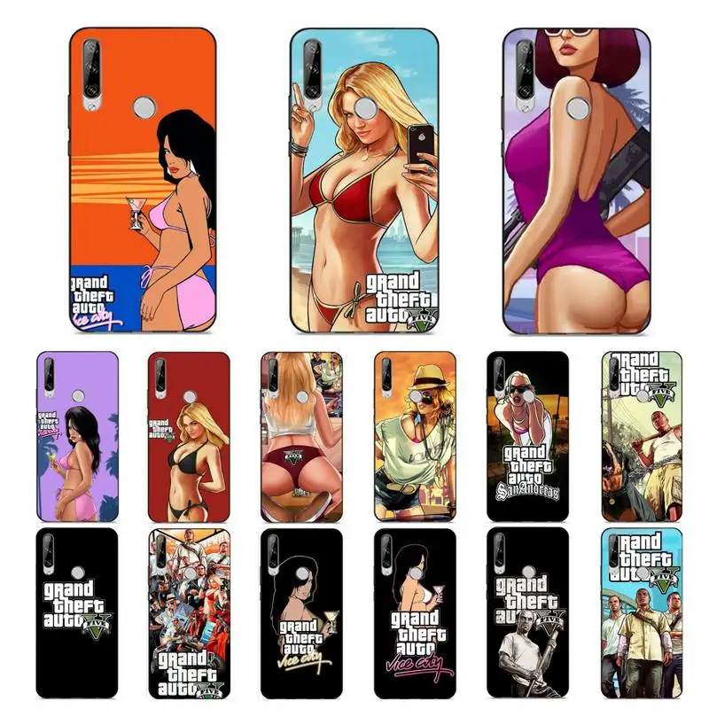 Мягкий чехол для телефона LVTLV rockstar gta 5 Grand Theft sexy girl индивидуальный фото huawei Y 7S 7 PRO 9