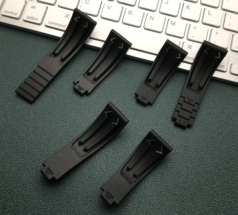 Ремешок силиконовый для наручных часов эластичный браслет из флюорового каучука