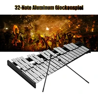 32 note xylophone educational glockenspiel wooden base solid aluminum bars with mallets percussion musical instrumen