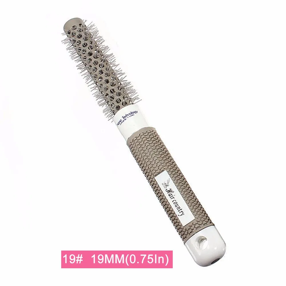 

Hair salon ceramic ion-heat brush in 6 sizes