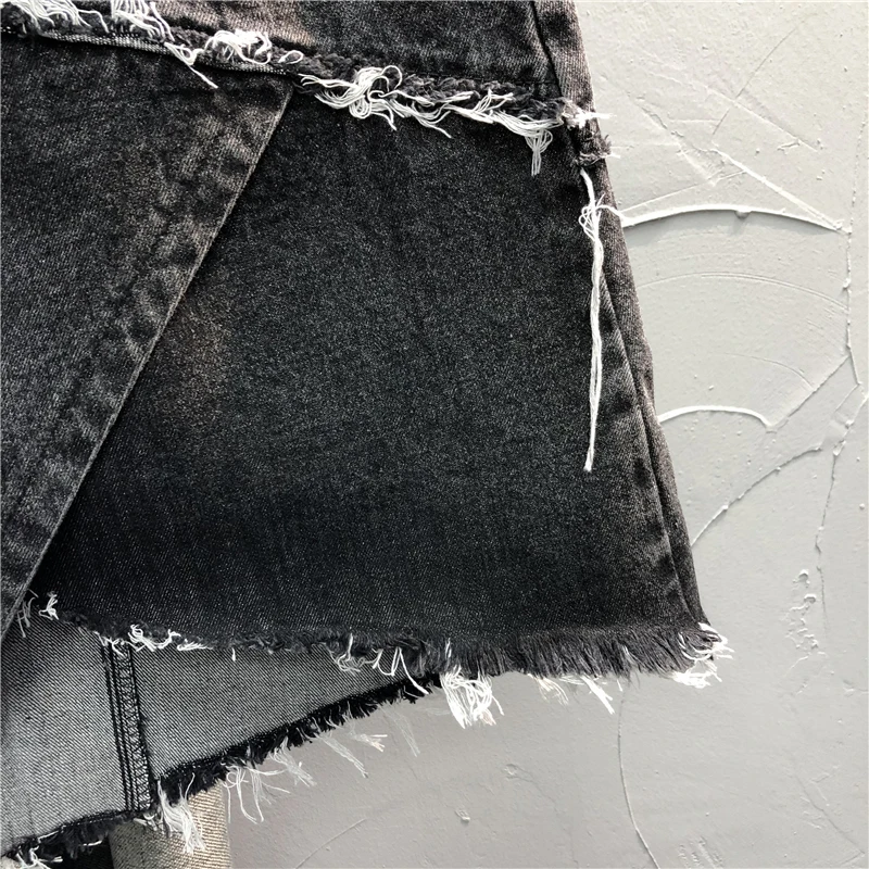 

SHENGPALAE Personality High Waist Irregular Skirt Women's Summer 2021 New Solid Color Mini Streetwear Skirts Without Belt Female