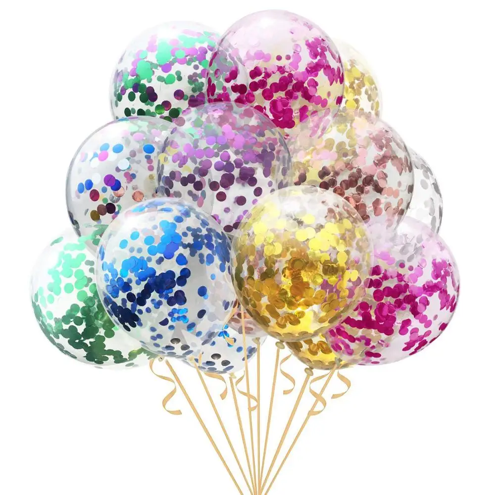 

10pcs Star Confetti Balloons Metallic Foil Confetti Latex Transparent Balloon Baby Shower Birthday Party Wedding Decoration Ball