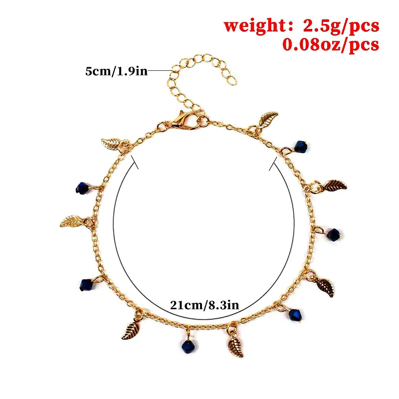 

Pin Foot Ornaments Popular Summer Foot Ornaments Simple And Delicate Small Leaf Tassel Anklet New Ladies Handmade Chain Fashion