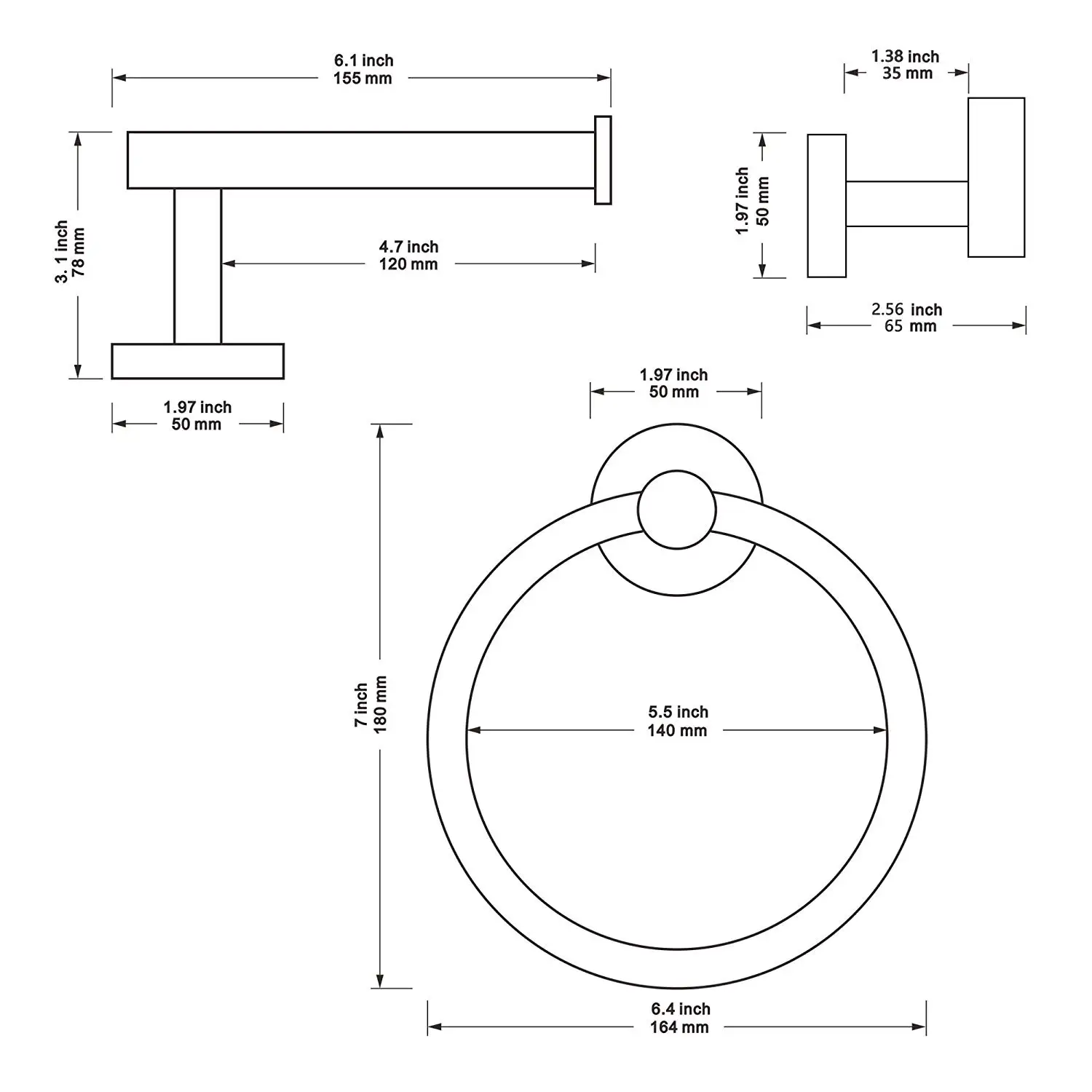 Аксессуары для ванной комнаты из нержавеющей стали матовый никелевый держатель