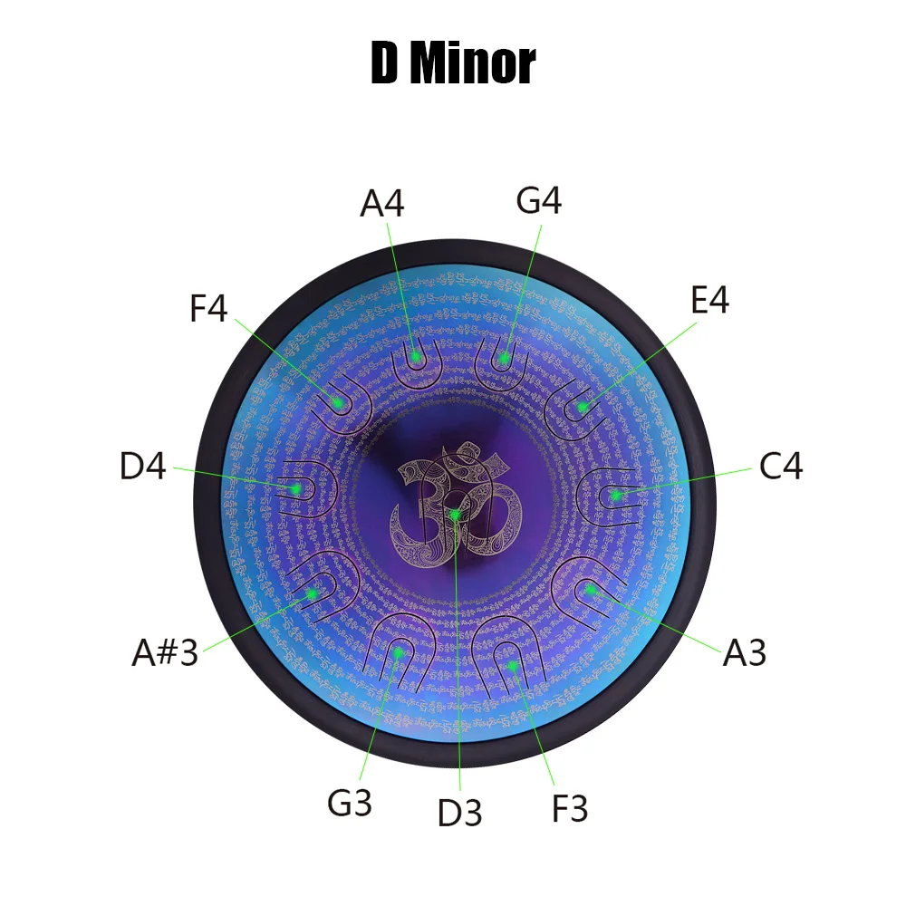 18 дюймовый барабан UU ручной D минор легированная сталь с язычком 11 двухцветных