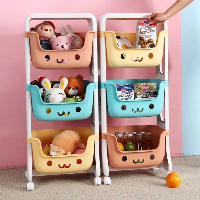 

Children's toy storage rack, snacks and sundries, sorting racks, kitchen fruit and vegetable multi-layer sorting storage trolley