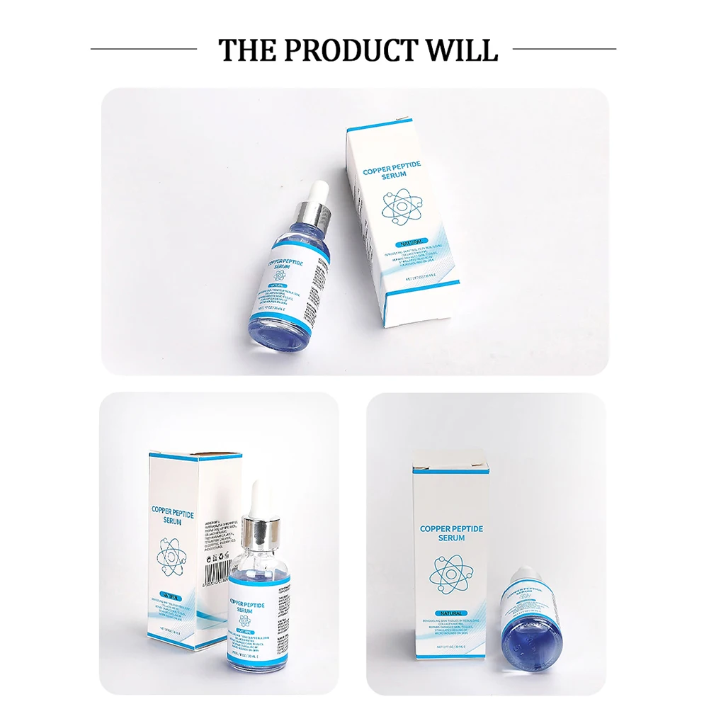 

30ML Blue Copper Peptide Facial Serum Anti Aging & Wrinkles Boosts Collagen Repairs Skin Face Care
