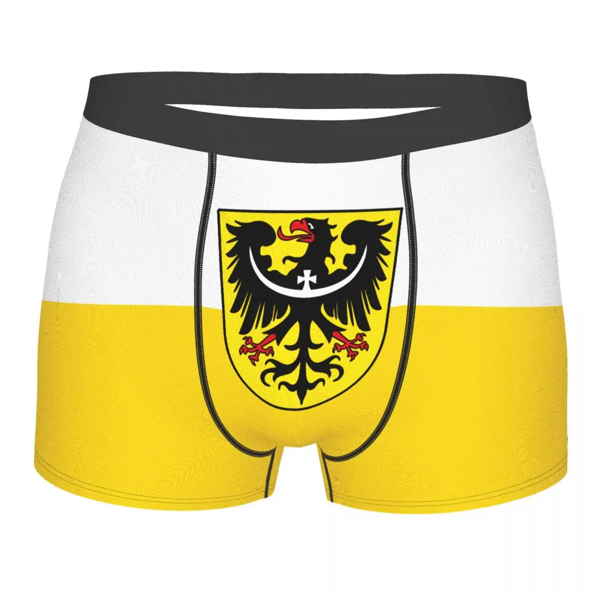 Flag Of Silesia And Lower Silesia (with Eagle) Men's Boxer Briefs German states Funny Joke Men's boxer leggings