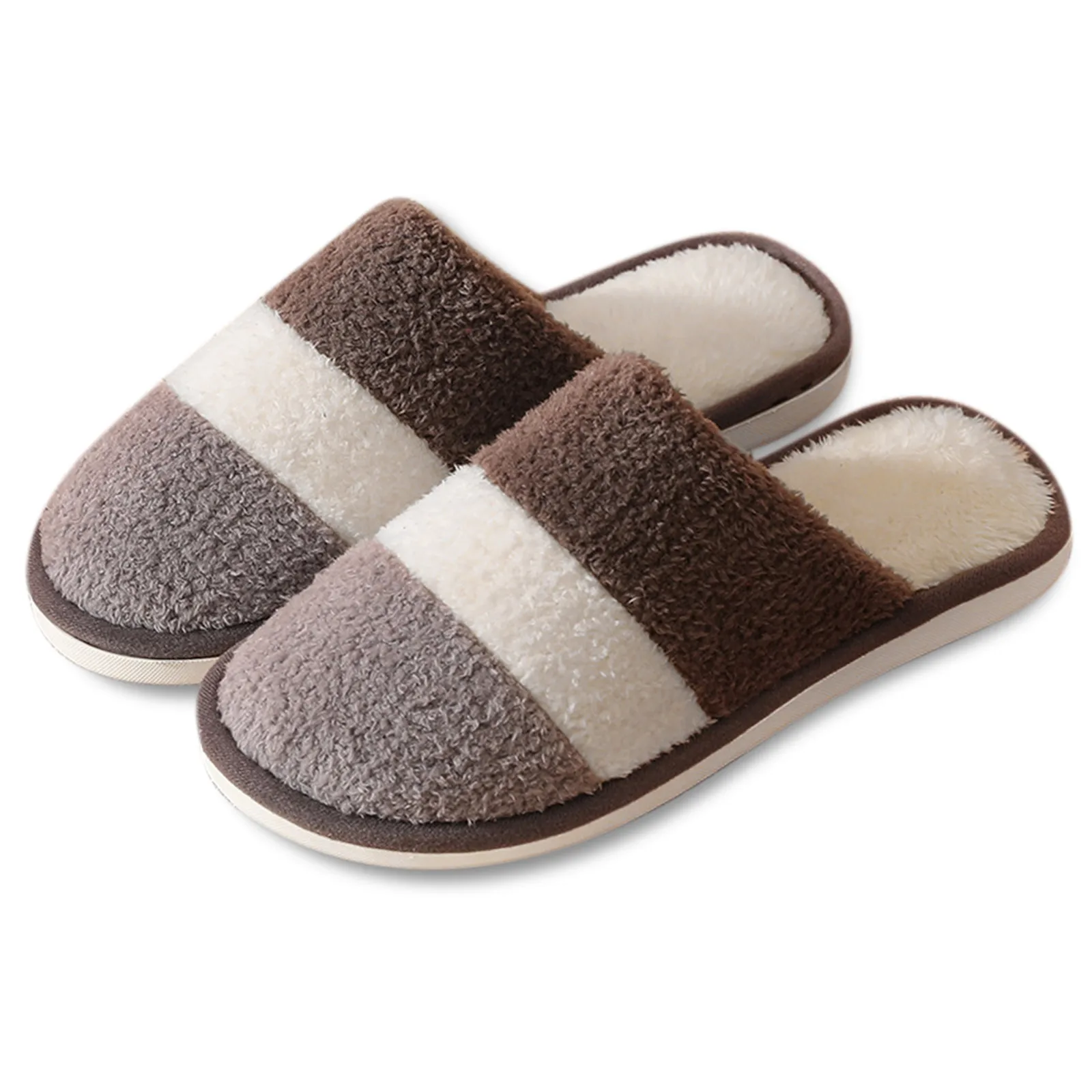 

New Mens Slippers For Men Slip On Warm Shoes Soft Plush Indoor Bedroom House Slippers Flip Flop Autumn Winter Cotton Floor Shoes