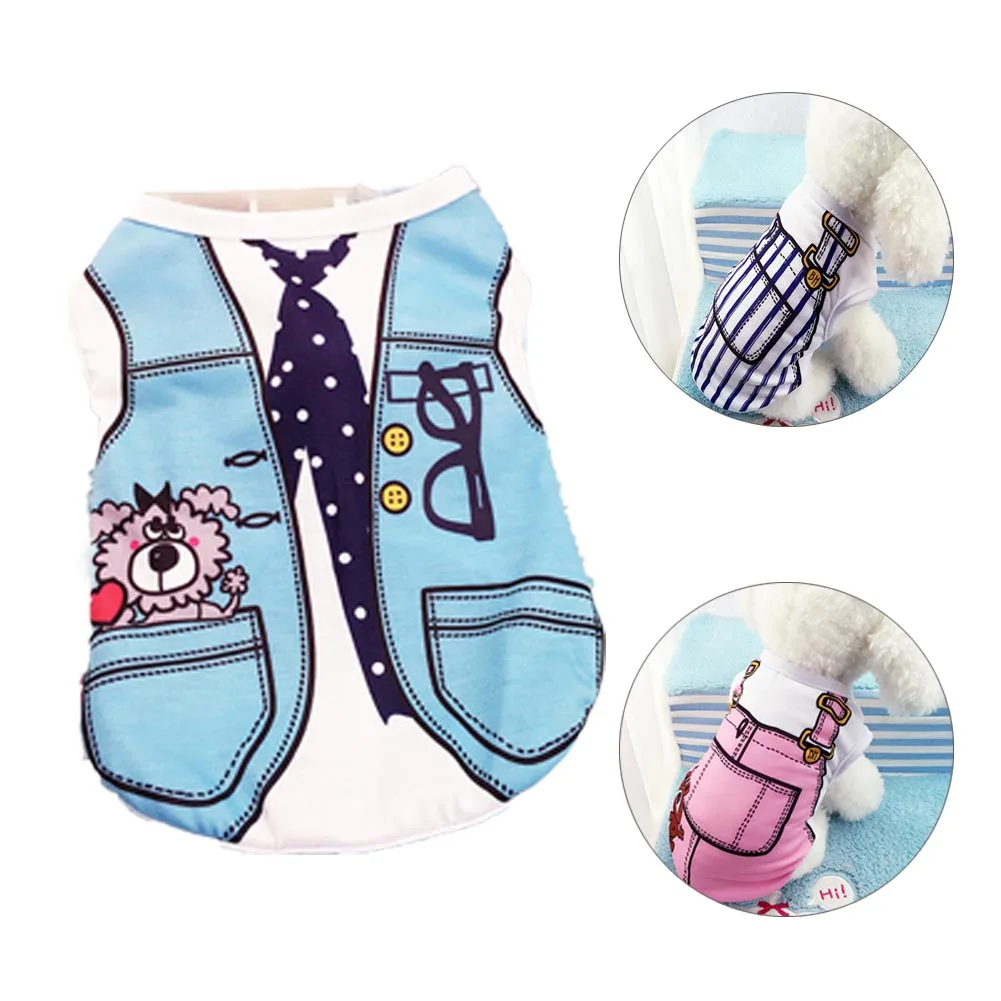 Жилет для домашних питомцев С мультяшным рисунком на весну и лето одежда собак
