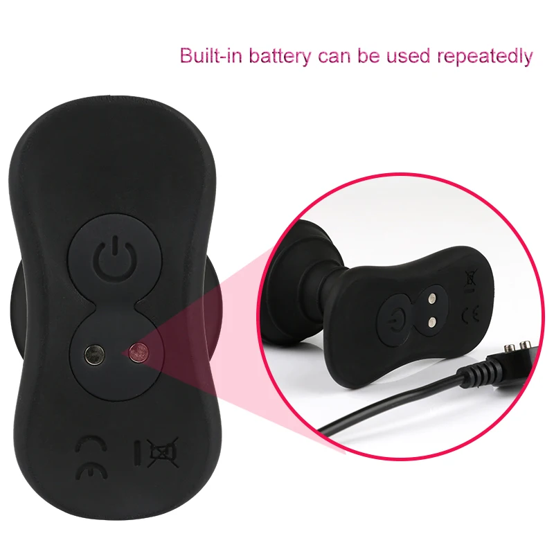 Беспроводная Удаленная вибрационная Анальная пробка бондаж Электрический шок