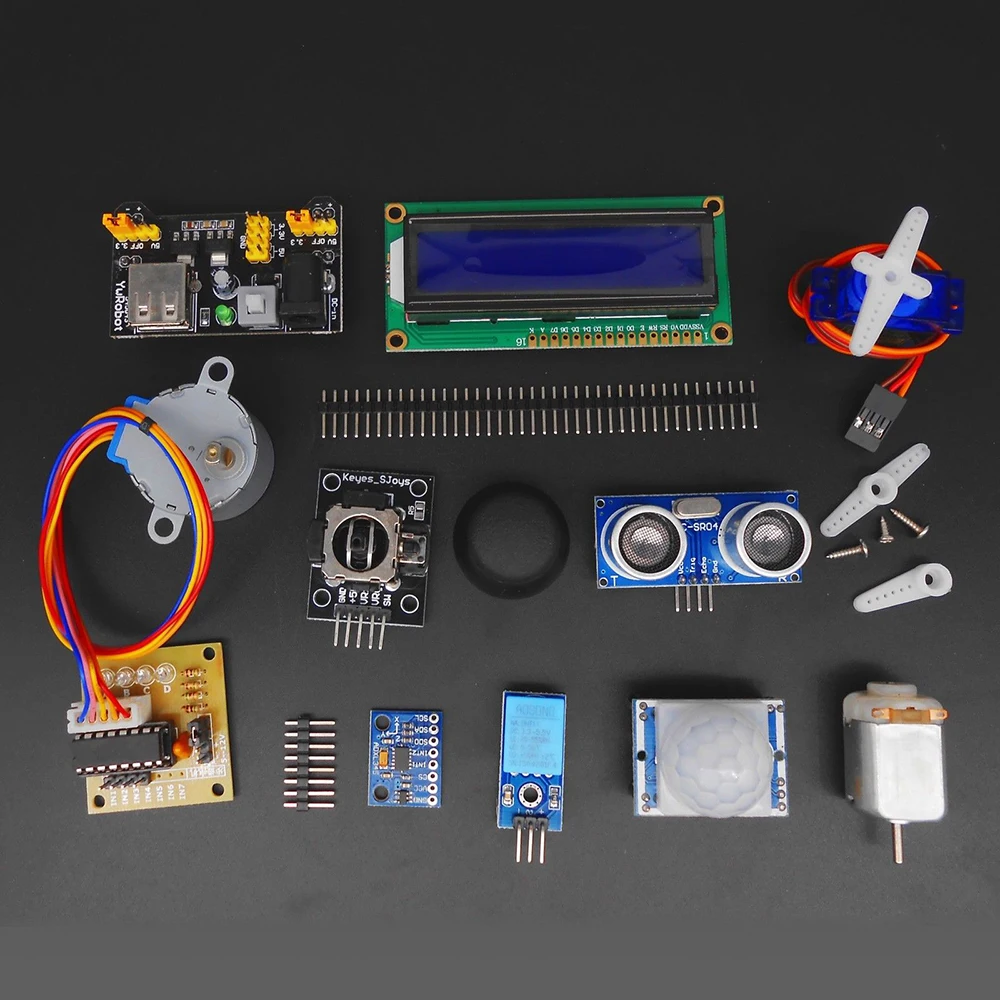 Arduino совместимый комплект стартовый обучающий для UNO R3 LCD1602 сервообработка |