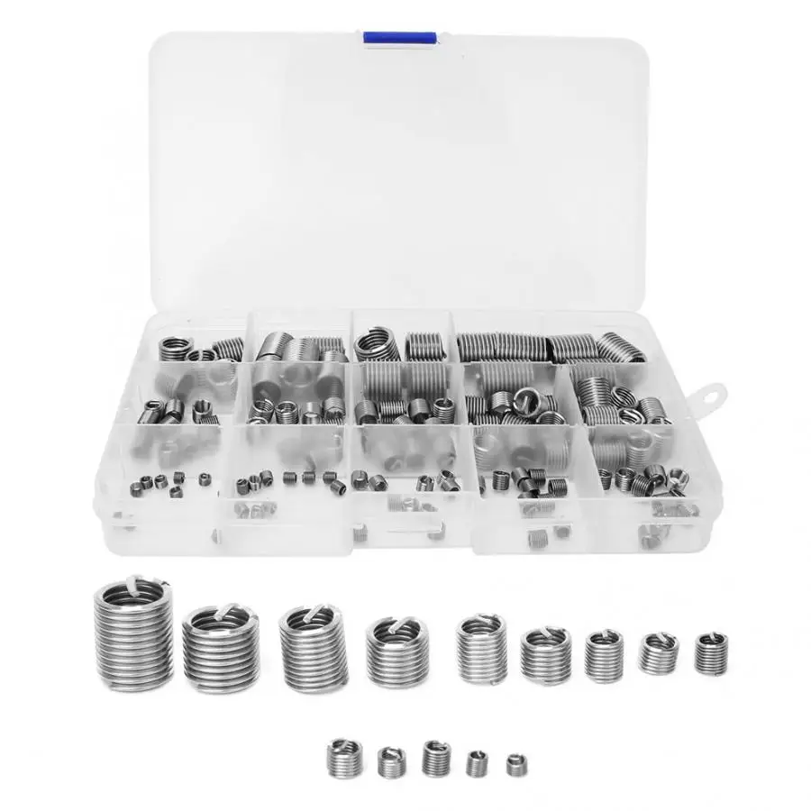 120 шт./кор. M3/M4/M5/M6/M8/M10/M12 Резьбовая вставка из Нержавеющей Стали втулка винтовая