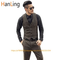 mens herringbone vest steampunk style commuter waistcoat summer jacket