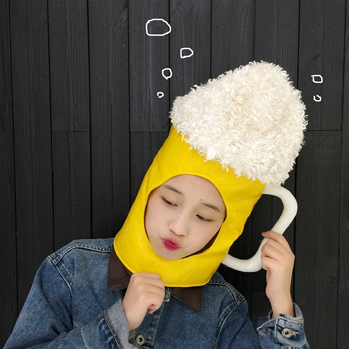 Candice guo! Супер милая плюшевая игрушка забавное пиво Чашка мягкая головная шапка