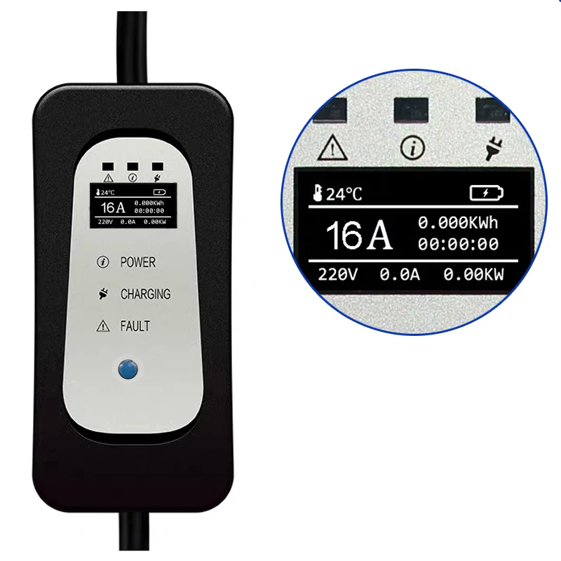 EV зарядное устройство тип 2 iec62196 EVSE EV зарядный кабель 16A ЕС вилка для электромобиля