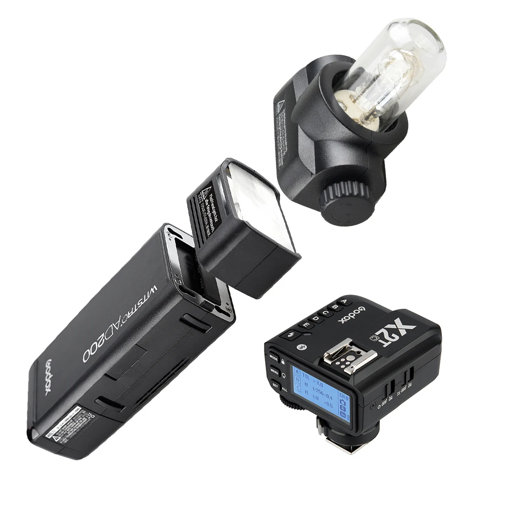 

Godox AD200 Pocket Flash+ Flash Trigger Kit Mini TTL Speedlite X2T-C E-TTL II Wireless Trigger Transmitter for Canon DSLR Camera