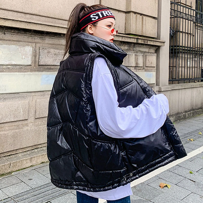 2021 глянцевый зимний жилет куртка хлопковое пальто верхняя одежда Женская