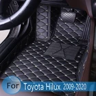 Автомобильные коврики для Toyota Hilux 2020 2019 2018 2017 2016 2015 2014 2013 2012 2011 2010 2009 пользовательские ковры из кожи покрытие