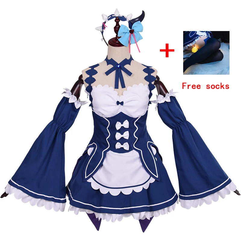 

Anime Re:zero Kara Ram Rem Demon Cosplay Costume anime Wig Halloween Costume Maid Dress anime cosplay Plus size women's clothin