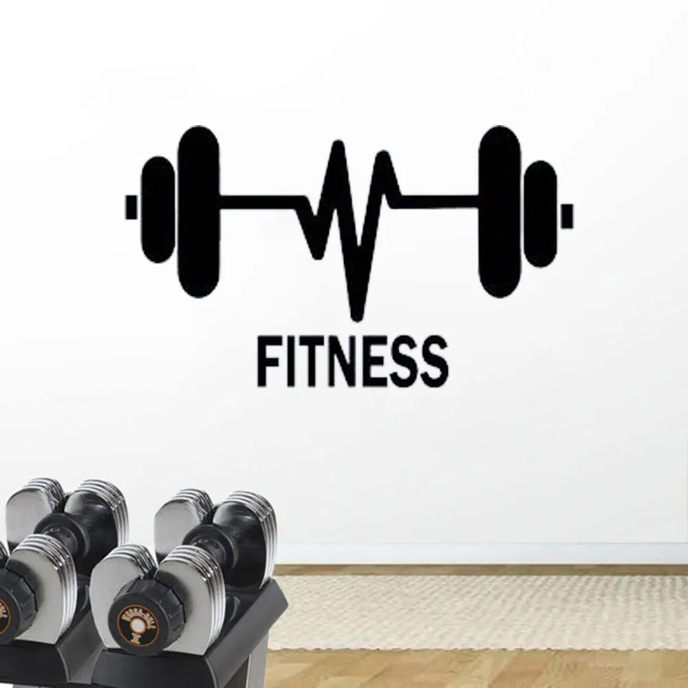 Виниловая наклейка на стену для занятий тяжелой атлетикой гимнастикой спортом
