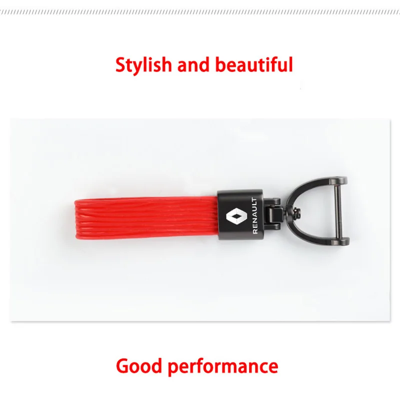

High-Grade Metal Leather Car Custom Keychain Custom car logofor renault clio 2 3 4 5 mk3 mk4 renault megane 2 3 4 cc Car