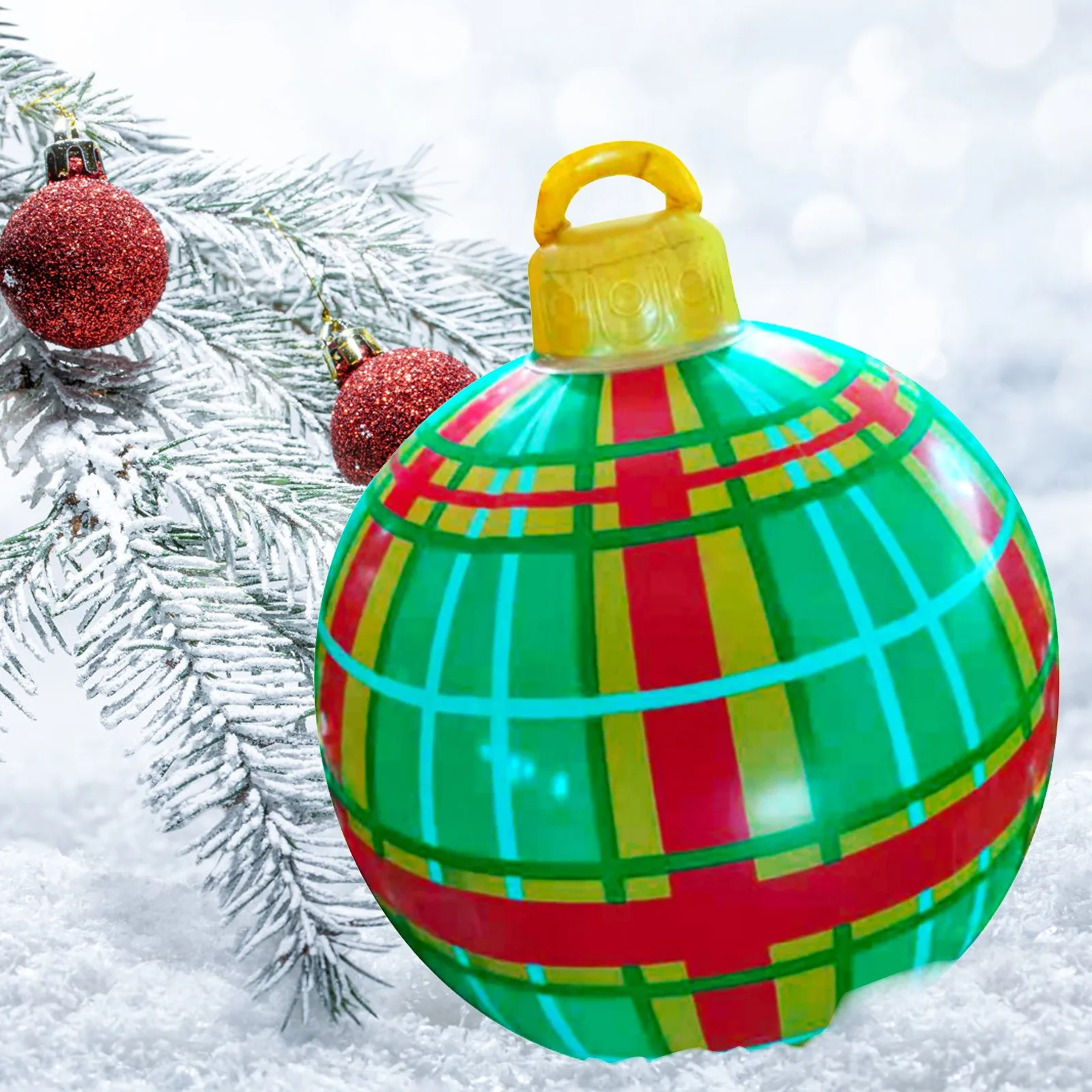 Новый 23 6 дюймовый Рождественский печатный шар наружное украшение семейный