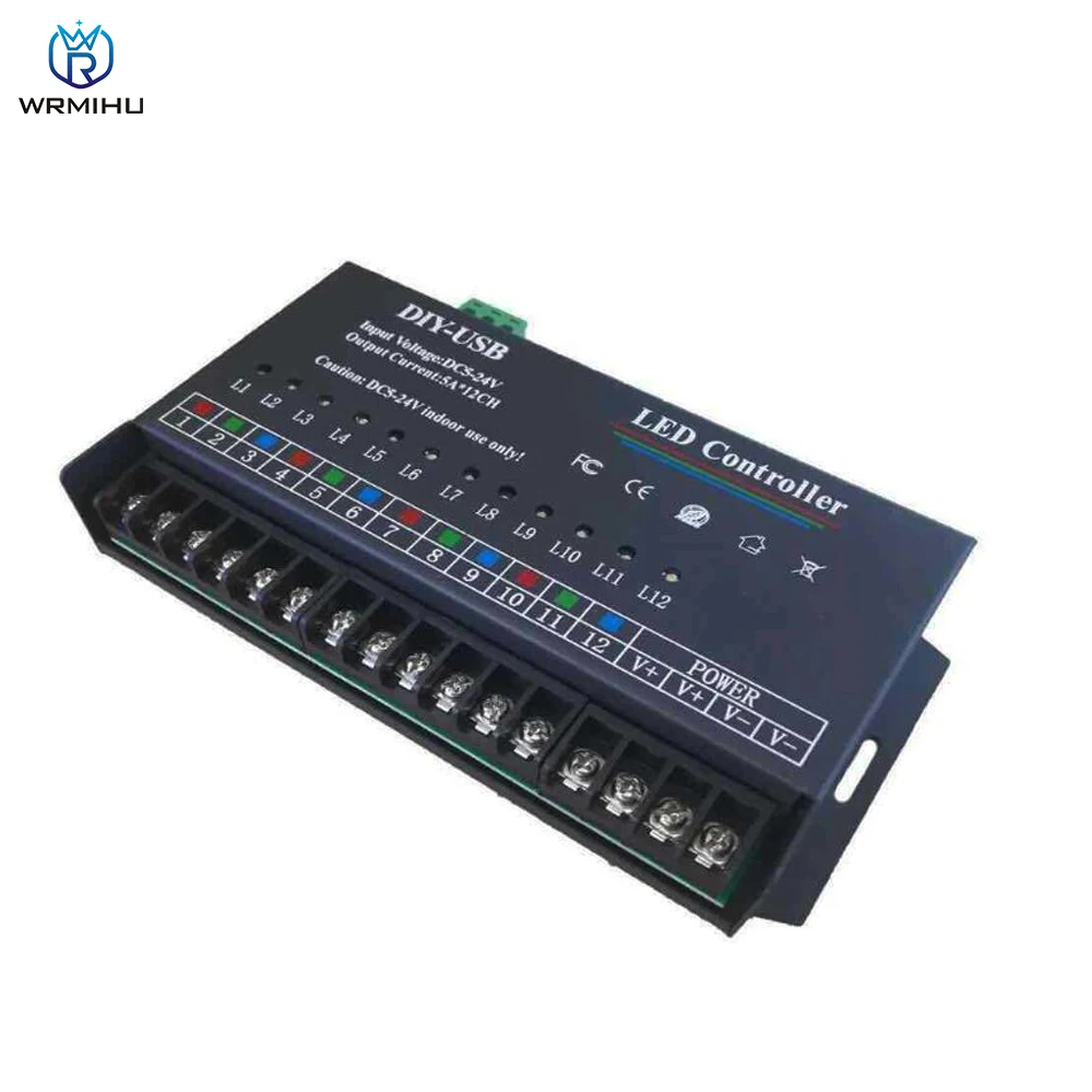 DC5-24V USB DIY LED CCT RGB 12-канальный Одноцветный программируемый контроллер 12V 5A * 12CH 3528 5050