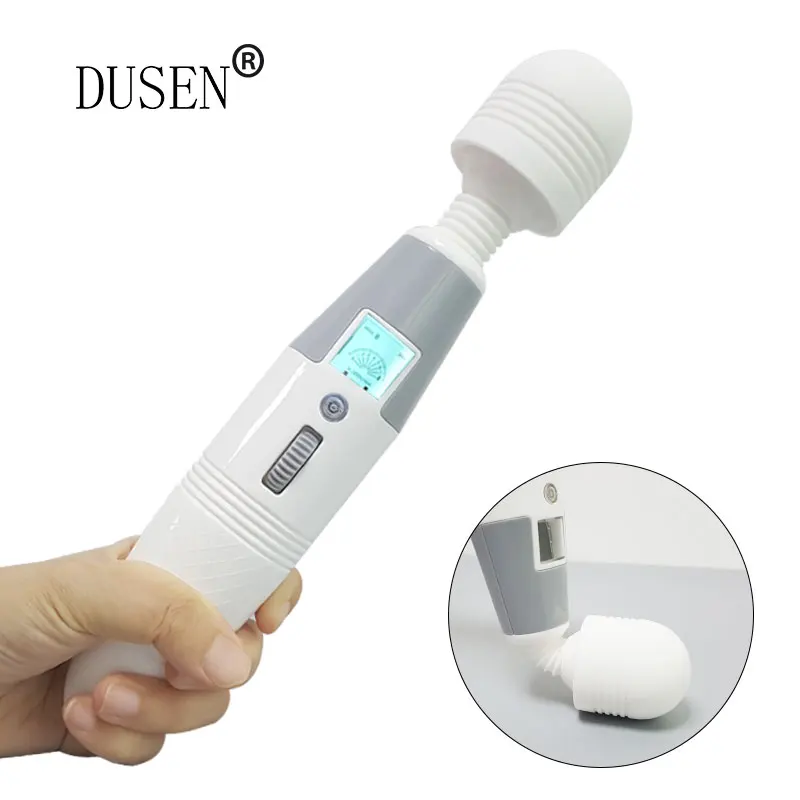 Большая волшебная палочка вибраторы для женщин с ЖК-дисплеем Стимулятор точки G