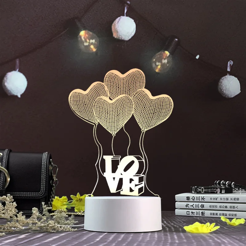 

3d Little Night Lights Creative Cartoon Usb Table Lamp