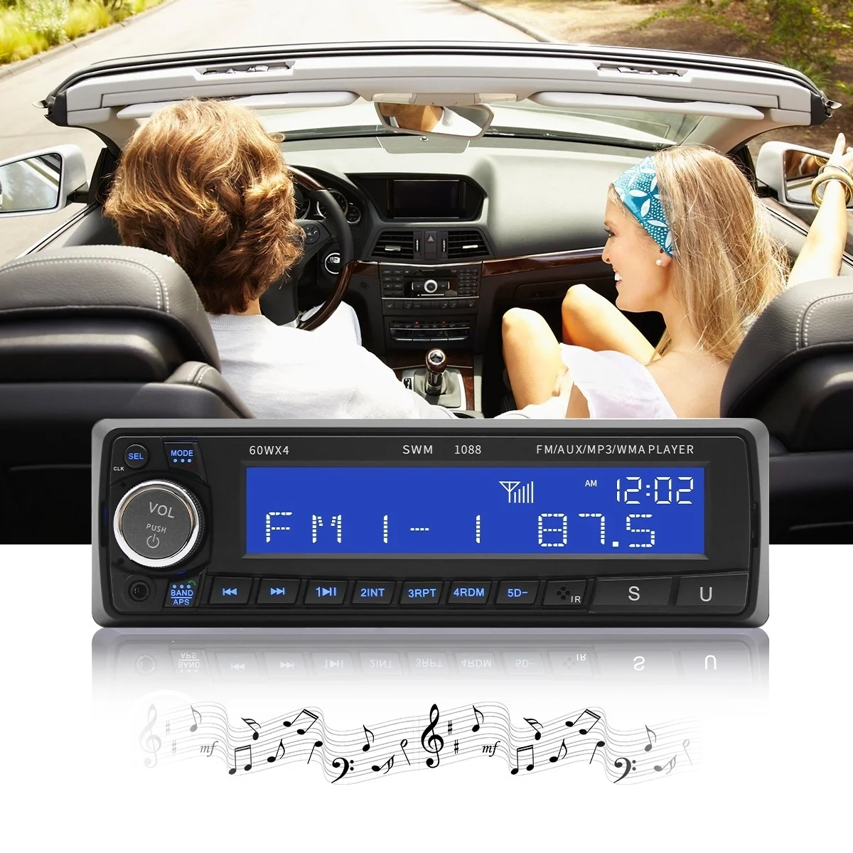 1 Din Авторадио 12 в Bluetooth USB/SD/AUX MP3 плеер Радио Стерео Audios FM Handsfree|MP3-плеер для авто| |