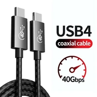 coaxial usb4 for thunderbolt 3 cable pd 100w40gbps data transfer5k 60hz dual type c cable for macbook pro huawei xiaomi phones