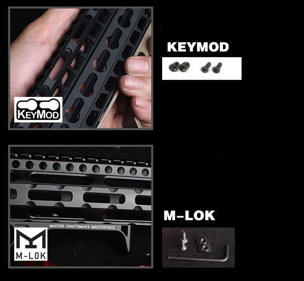 Тактическое фонарик для оружия крепление M-lok Keymod Rollover Picatinny фонарика Surfire M300 M600 M300V