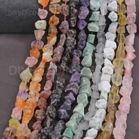 natural cleary crystal howlite tiger eye aventurine strawberry quartz freedom raw nugget chip beads for jewelry making