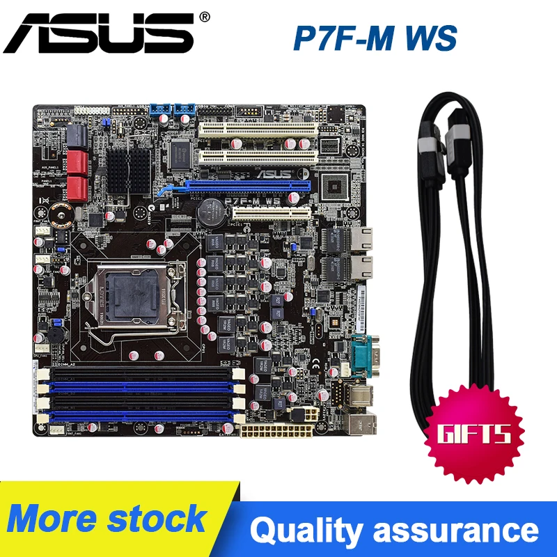 Рабочая станция ASUS P7F M WS 1156 pin поддерживает чип i5 i7 X3420 оригинальная десктопная