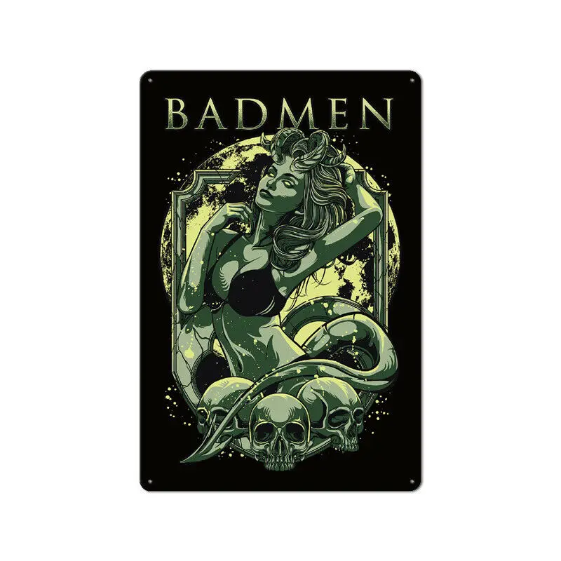 

Metal Tin Sign Bad Man Decoration Bar Retro Poster Wall Art Sign Gift Home Classic Retro 20x30cm