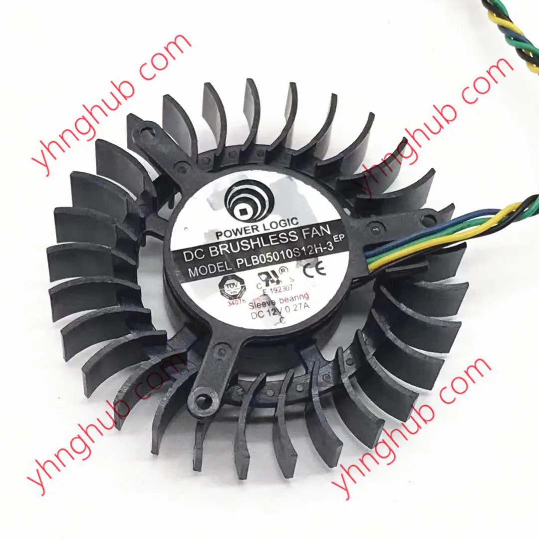 Power Logic PLB05010S12H-3 DC 12V 0.27A 4-проводной вентилятор охлаждения сервера 55x55x13 мм