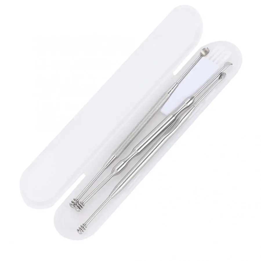 3 шт./компл. из нержавеющей стали двухсторонняя ушной воск кюретка для удаления